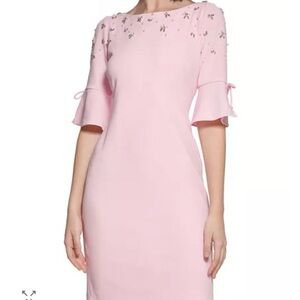 Karl Lagerfeld Pink Long Sleeve Dress
